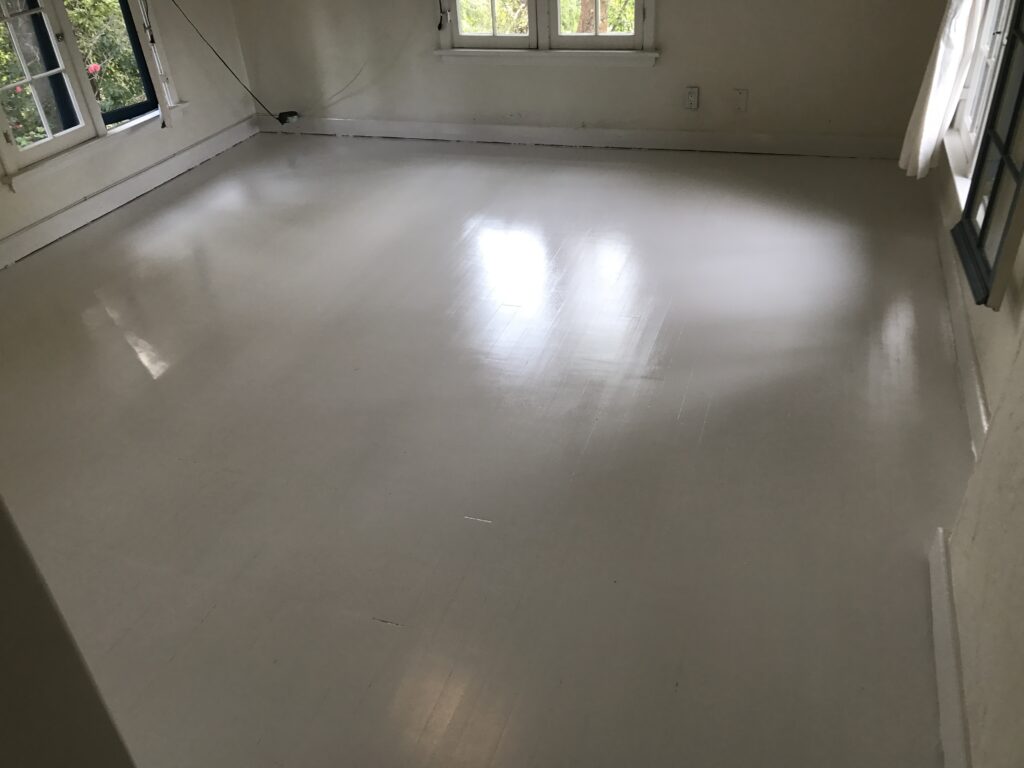 Hardwood Floors Sealed with Odor Encapsulator.