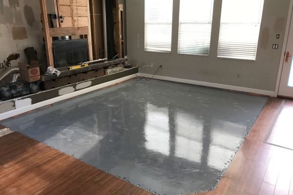 Subfloor sealer installed on concrete to remove cat urine odor in Simi Valley,CA